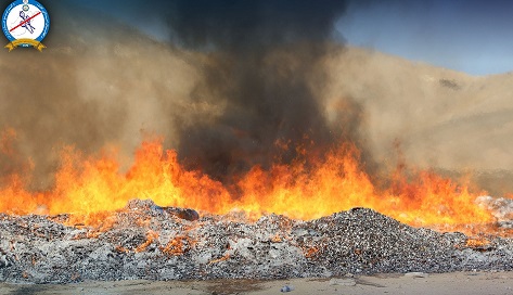 200,000 kilograms of drugs torched in Kabul