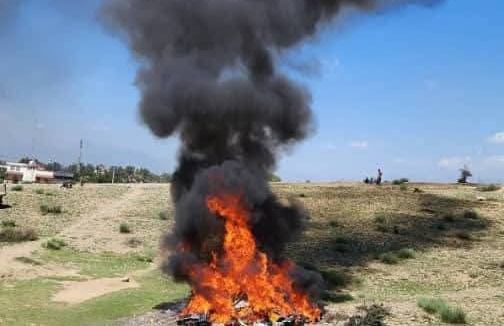 Hundreds of items declared contrary to Shariah burned in Khost