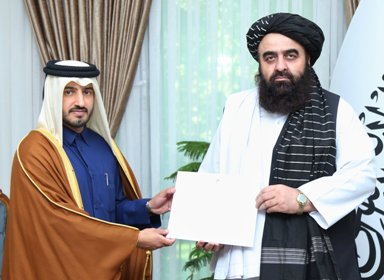 Qatar’s new ambassador presents credentials to Muttaqi