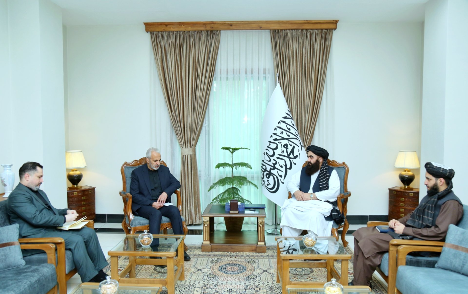 Amir Khan Muttaqi, Iranian ambassador discuss regional issues 