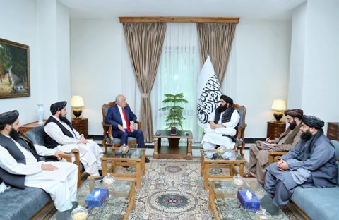 Muttaqi meets Zalmay Khalilzad